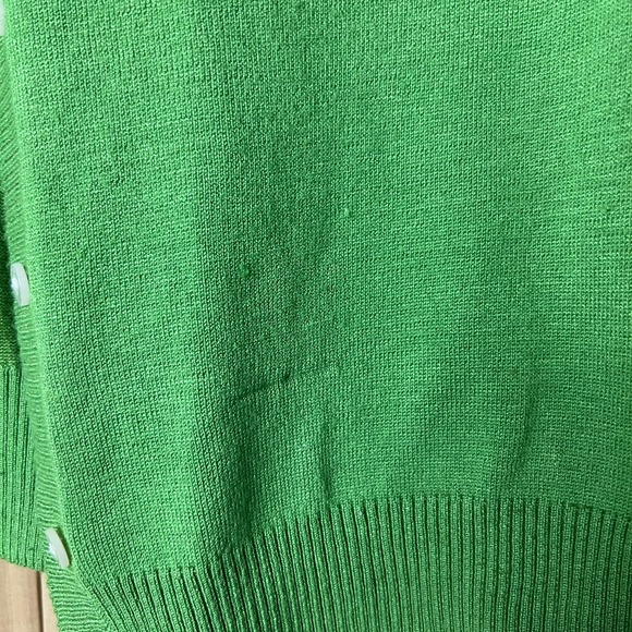 Joseph A Button Cardigan Sweater Women's L Cropped 3/4 Sleeve Preppy Grannycore - Picture 2 of 7